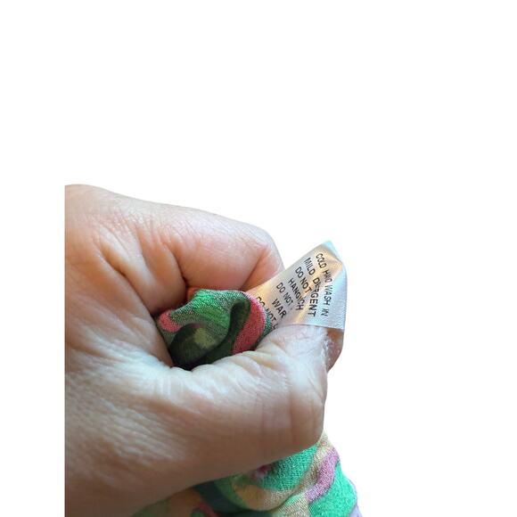 Oliviaceous Women's Medium Multicolor Tropical Print Elastic Waist Pocket Pants - Picture 10 of 10